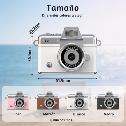 Lumiete Cámara Retro Mini Pantalla Abatible